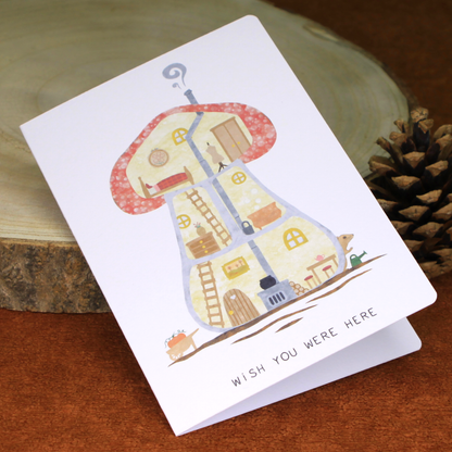 Mushroom House Card