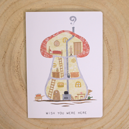 Mushroom House Card