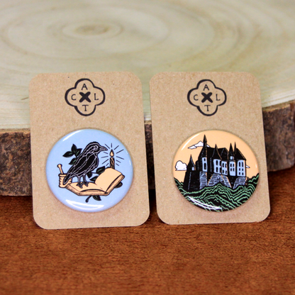 Castle / Crow Pin Badge